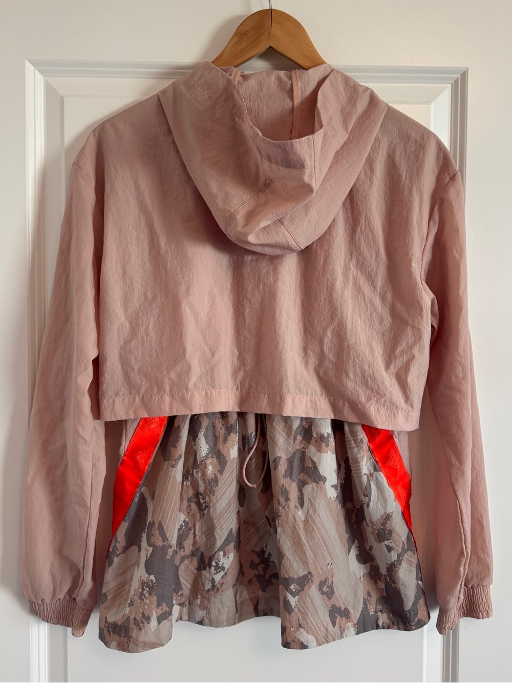 Adidas x Zoe Saldana Rose Pink Camo Hooded Windbreaker Jacket